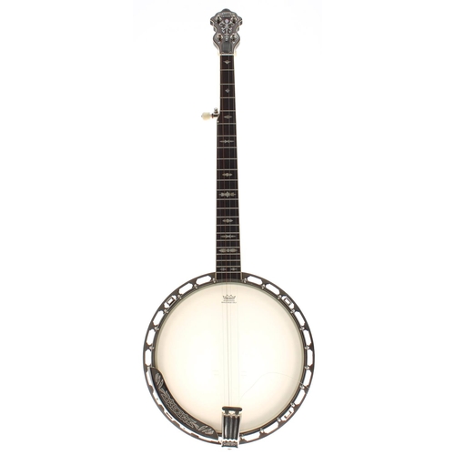 1506 - Gretsch Broadkaster Supreme five string open back banjo, with 11