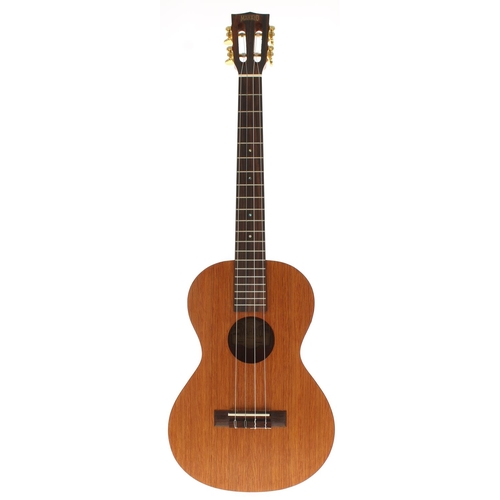 1566 - Contemporary Flight Fireball baritone EQ-A ukulele; also a contemporary Mahalo baritone ukulele, Mod... 