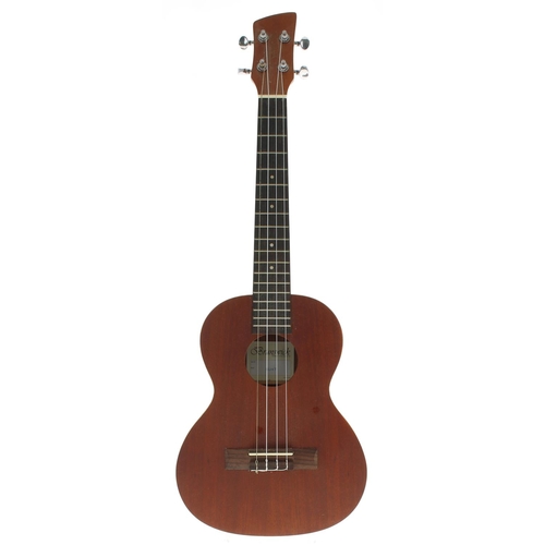 1567 - Contemporary Makai ukulele, Model LK-70E, with plush lined case; also another contemporary Brunswick... 