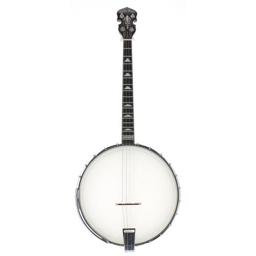 1570 - Gold Tone open back tenor banjo, bearing the maker's oval label inside the pot wall inscribed Model ... 