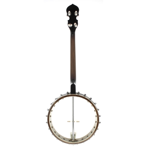 1570 - Gold Tone open back tenor banjo, bearing the maker's oval label inside the pot wall inscribed Model ... 