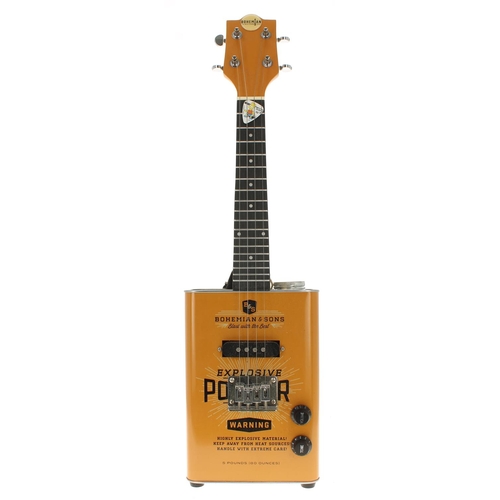 1573 - Bohemian & Sons novelty oil can electric guitar, 24