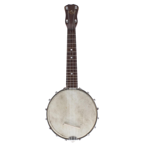 1574 - Slingerland May-Bell ukulele banjo circa 1920s/early 1930s, with birds eye maple back and sides, 6.7... 