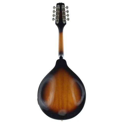 1576 - Contemporary mandolin by and labelled Epiphone, Model MM-20/AS ser. no. 20512004, with sunburst pear... 