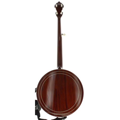 1577 - Grafton Gold Star five string banjo, bearing the maker's trademark label fixed to the inside pot wal... 