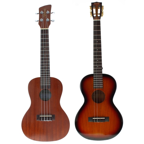 1582 - Contemporary Mahalo baritone ukulele labelled Model no. M343TS, ser. no. 1106414, with semi-rigid ca... 