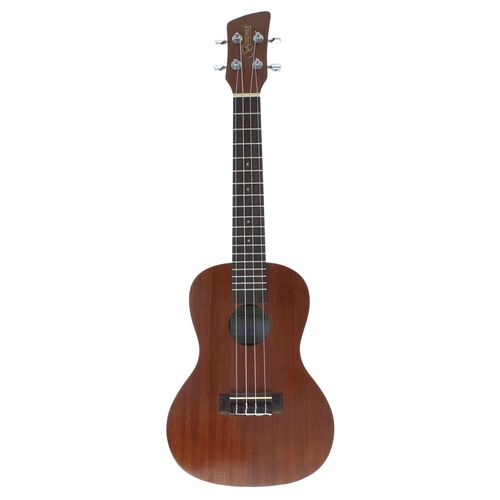 1582 - Contemporary Mahalo baritone ukulele labelled Model no. M343TS, ser. no. 1106414, with semi-rigid ca... 