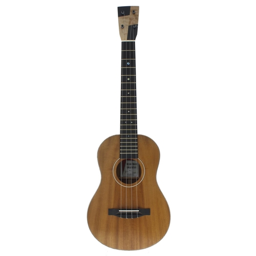 1584 - Good contemporary tenor ukulele by and labelled Mya-Moe Ukuleles, Custom Built for Michael Stockwell... 