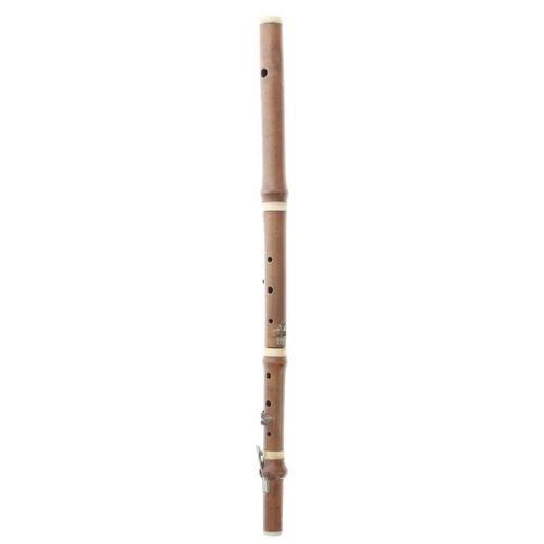 1805 - Boxwood and ivory flute by and stamped Clementi & Co, London, with four square brass keys on woo... 