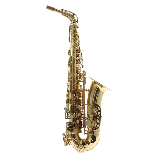 1807 - Jupiter 500 Series alto saxophone, gold lacquered finish, ser. no. 005065, crook, mouthpiece, fitted... 