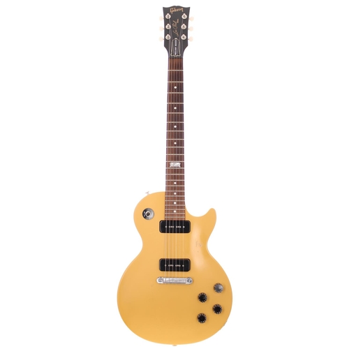 117 - 2014 Gibson Melody Maker 120th Anniversary electric guitar, made in USA; Body: satin yellow finish, ... 