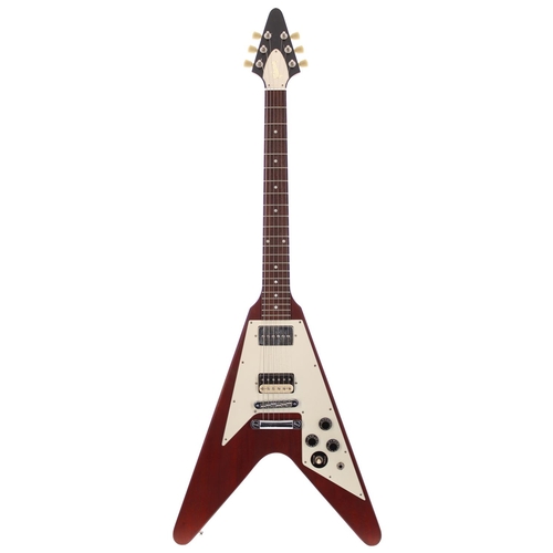 119 - 2008 Gibson Flying V Faded electric guitar, made in USA; Body: faded cherry finish, buckle wear to b... 