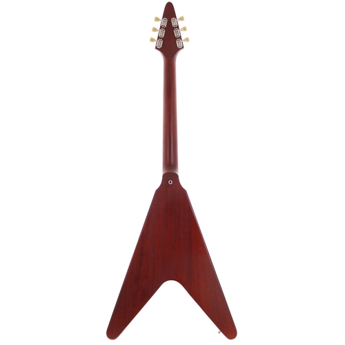 119 - 2008 Gibson Flying V Faded electric guitar, made in USA; Body: faded cherry finish, buckle wear to b... 