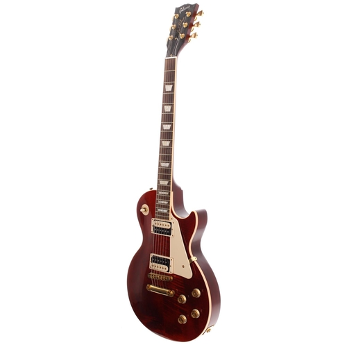 124 - 2013 Gibson Les Paul Traditional Pro II electric guitar, made in USA; Body: merlot finish with satin... 