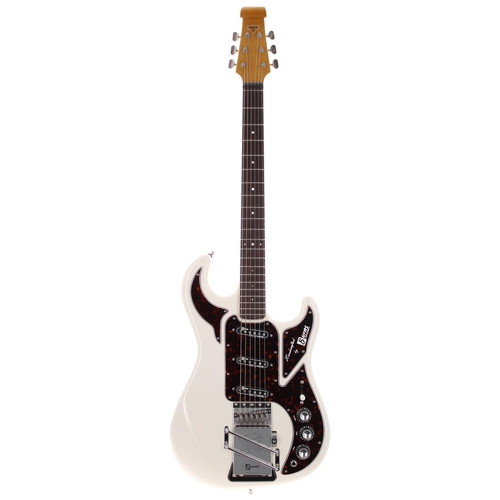 401 - Burns Marvin 1964 electric guitar; Body: white finish; Neck: maple; Fretboard: rosewood; Frets: good... 