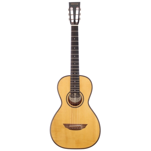 403 - 2001 Brook Creedy small bodied acoustic guitar, made in Devon, England; Back and sides: mahogany; To... 