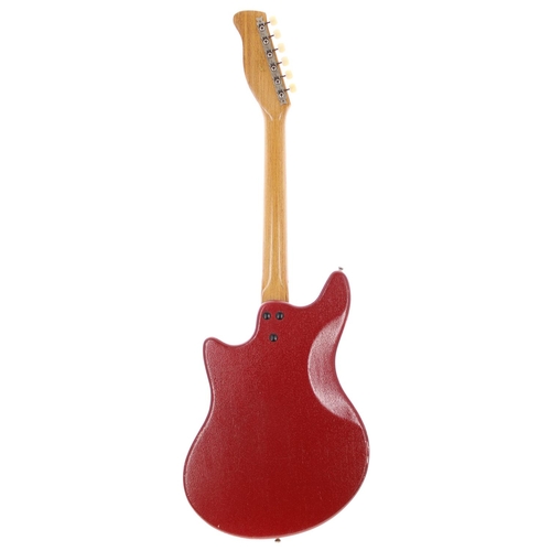 407 - Early 1960s Hopf Twisty electric guitar, made in Germany; Body: burgundy pebble effect finish, rubbi... 