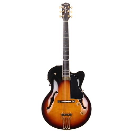 417 - Yamaha AEX1500 hollow body electric guitar, made in Japan; Body: sunburst finish; Neck: good; Fretbo... 