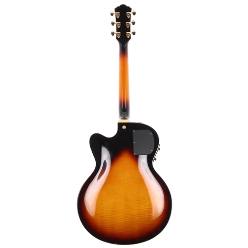 417 - Yamaha AEX1500 hollow body electric guitar, made in Japan; Body: sunburst finish; Neck: good; Fretbo... 