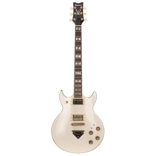 430 - 2014 Ibanez Artist AR220 electric guitar, made in China; Body: ivory finish; Neck: good; Fretboard: ... 