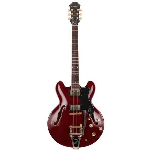 189 - 2004 Epiphone Jorma Kaukonen Signature JA-Riviera Deluxe electric guitar; Body: cherry finish; Neck:... 