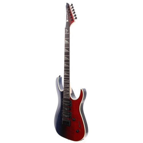 193 - Palm Bay Tempest electric guitar; Body: red/blue finished maple top with blue back; Neck: maple; Fre... 