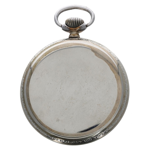 165 - Illinois Watch Co. 14k white gold filled lever set pocket watch, circa 1924, signed cal. 706 17 jewe... 