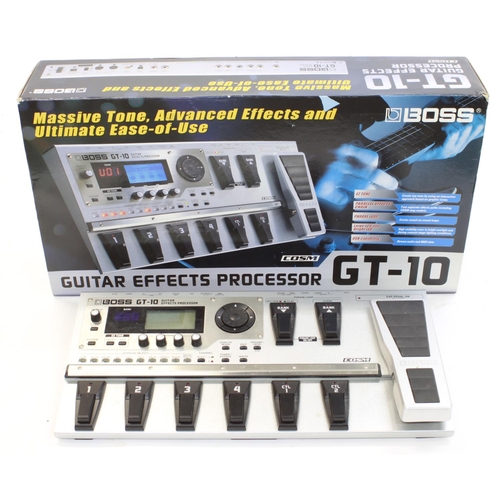 1012 - Boss GT-10 guitar effects processor, boxed*Please note: Gardiner Houlgate do not guarantee the full ... 