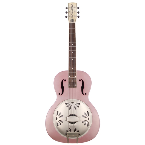 271 - 2014 Gretsch Roots Collection G9202 resonator guitar, made in China; Body: pastel pink finish; Neck:... 