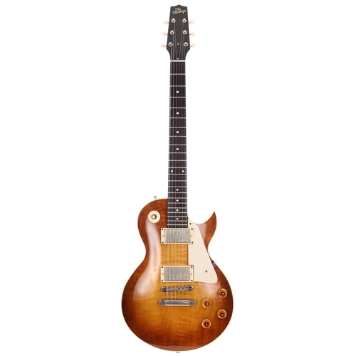 280 - 1988 Heritage H-140 electric guitar, made in USA; Body: tobacco burst maple top upon mahogany back, ... 