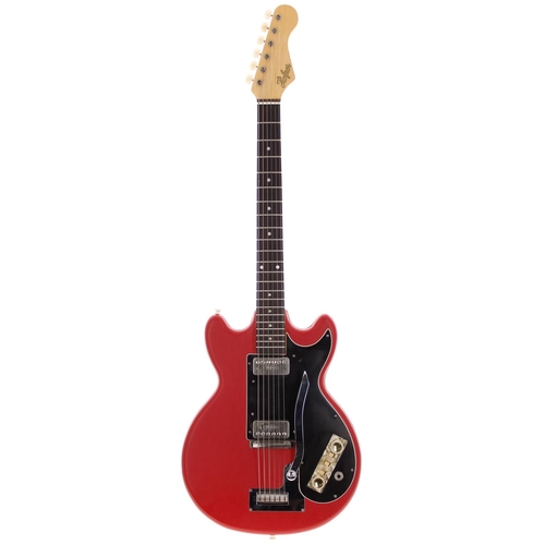 282 - 1960s Hofner Colorama II electric guitar, made in Germany; Body: restored red re-vinyled body; Neck:... 