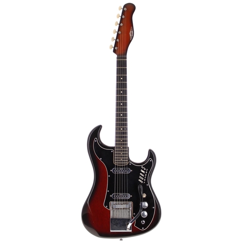 283 - 1963 Burns Short Scale Jazz guitar, made in England; Body: red burst finish, possibly refinished, la... 