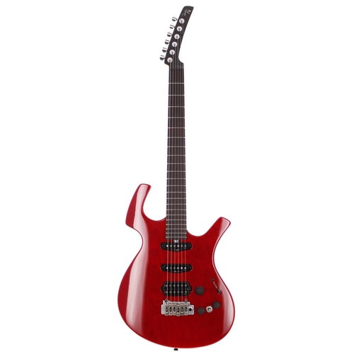 297 - 2005 Parker P40 electric guitar, made in Korea; Body: red finish; Neck: maple; Fretboard: rosewood; ... 