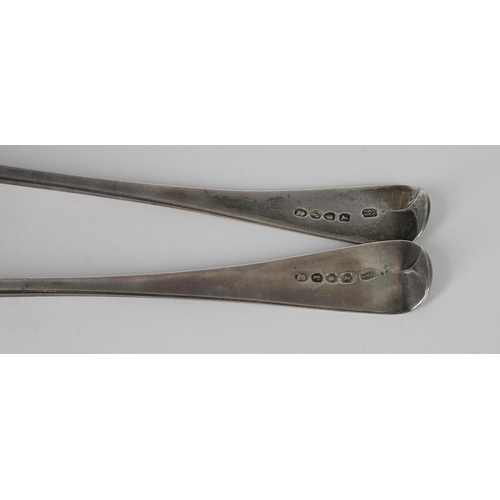508 - Pair of George III silver table spoons, with initialled handles, maker Samuel Godbehere, Edward... 