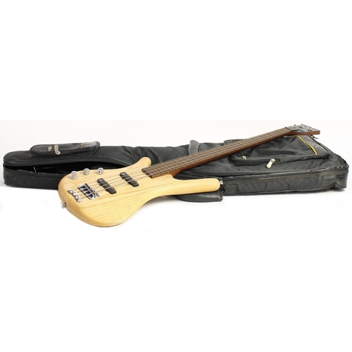 298 - 2003 Warwick Corvette Standard left-handed bass guitar, made in Germany; Body: natural finished Swam... 