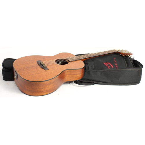 306 - Breedlove Passport Series OM-MME electro-acoustic guitar, made in Korea; Body: mahogany, one small d... 