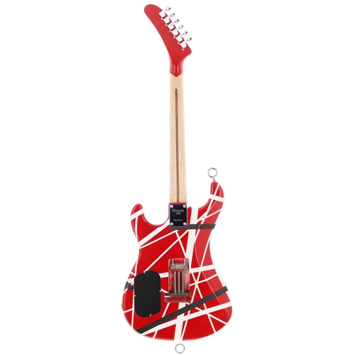 313 - EVH 5150 Red Stripe Replica electric guitar comprising various parts, including stripe finished body... 