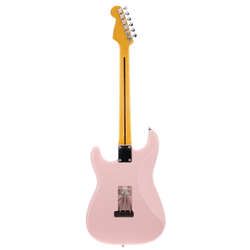 314 - Good S Type Partscaster electric guitar; Body: shell pink finished S Type body; Neck: maple board tw... 