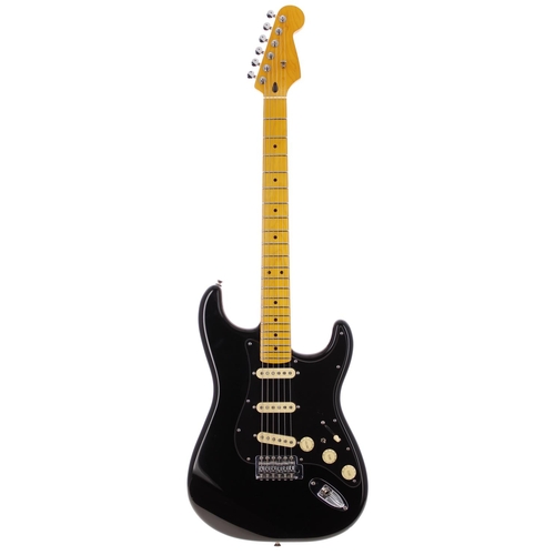 315 - Good S Type Gilmour style Black Strat Partscaster electric guitar; Body: black finished 2012 Fender ... 