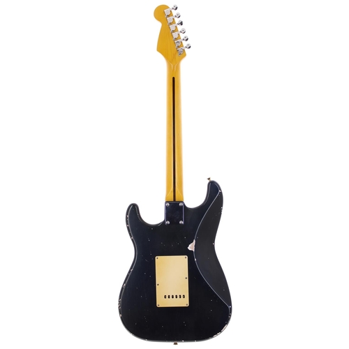 316 - Good S Type Partscaster electric guitar; Body: MJT midnight blue metallic relic S Type body; Neck: G... 