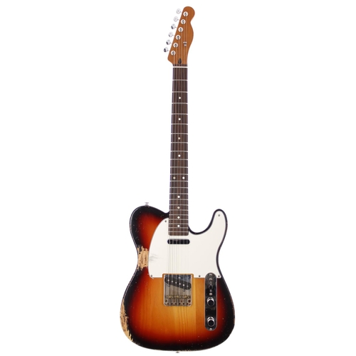 317 - Good Partscaster T Type electric guitar; Body: MJT sunburst relic T Type body; Neck: Guitar Anatomy ... 