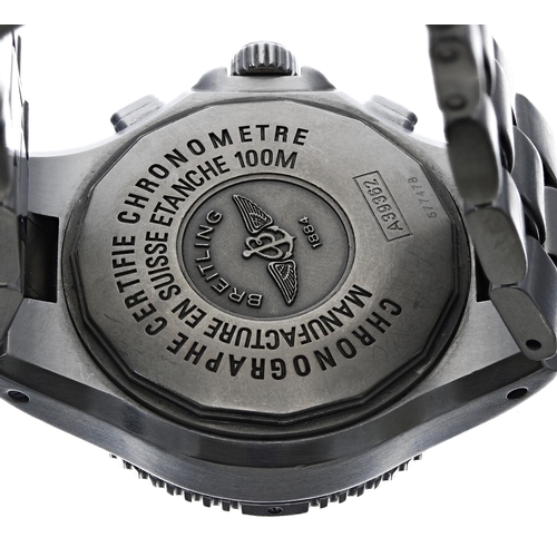 46 - Breitling Hercules Chronograph Chronometre automatic stainless steel gentleman's wristwatch, referen... 