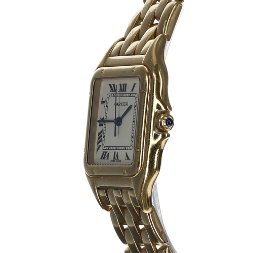 55 - Cartier Panthére 18ct mid-size wristwatch, reference no. 887968, serial no. 0014xx, quartz, 103gm, 2... 