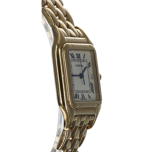 55 - Cartier Panthére 18ct mid-size wristwatch, reference no. 887968, serial no. 0014xx, quartz, 103gm, 2... 
