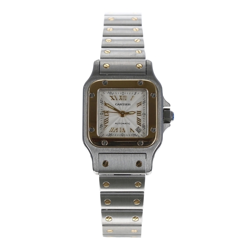56 - Cartier Santos Galbée automatic gold and stainless steel lady's wristwatch, reference no. 2423, seri... 