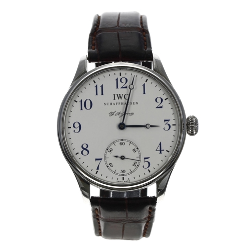 82 - IWC (International Watch Company) Portugieser F.A. Jones limited edition stainless steel gentleman's... 