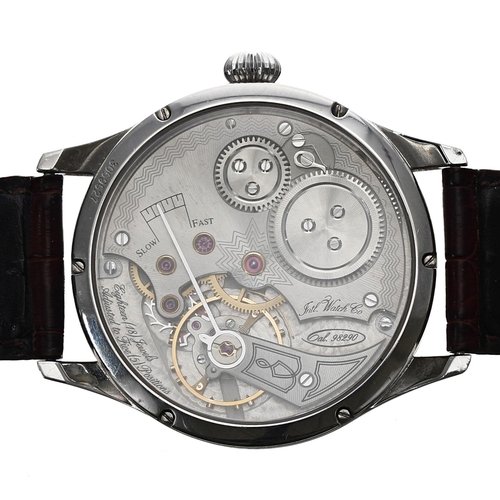 82 - IWC (International Watch Company) Portugieser F.A. Jones limited edition stainless steel gentleman's... 