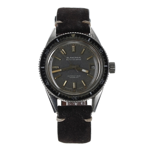 86 - Rare Blancpain Bathyscaphe automatic stainless steel gentleman's wristwatch, circa 1960s, serial no.... 