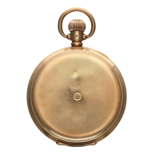 169 - American Waltham Traveler 9ct hunter pocket watch, Birmingham 1916, serial no. 20538499, Roman numer... 