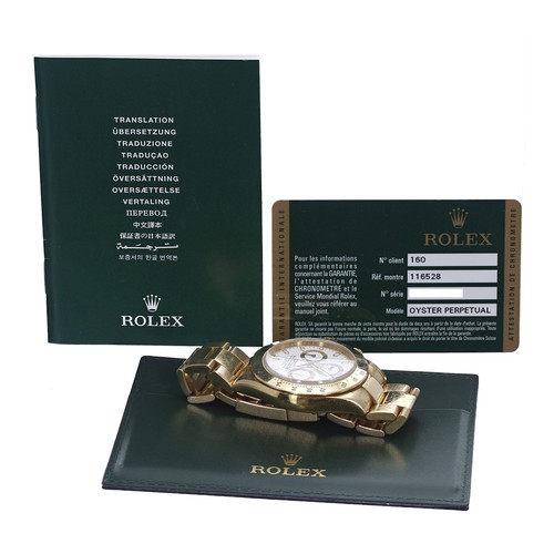 28 - Rolex Oyster Perpetual Cosmograph Daytona 18ct gentleman's wristwatch, reference no. 116528, serial ... 